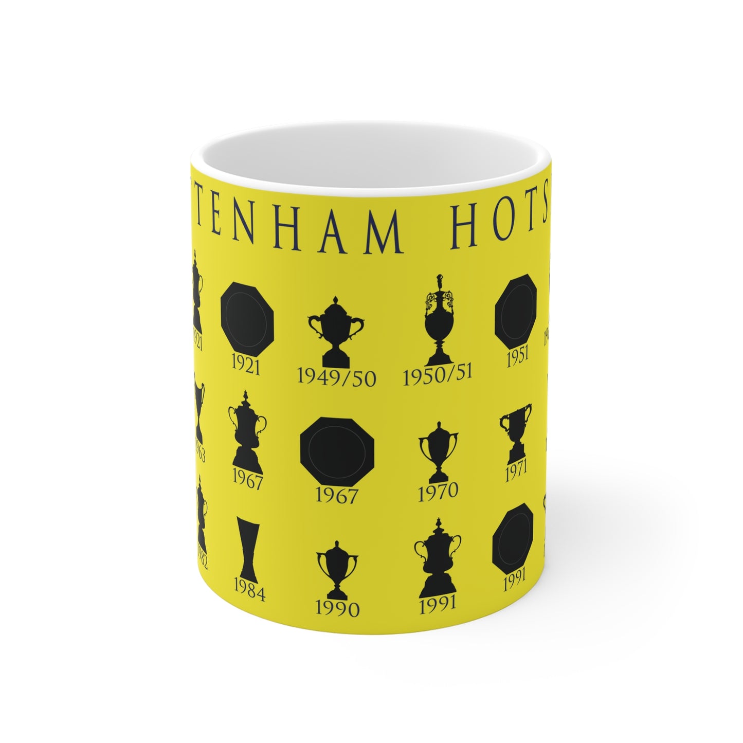 Tottenham Hotspur Trophies Collection Mug - Yellow