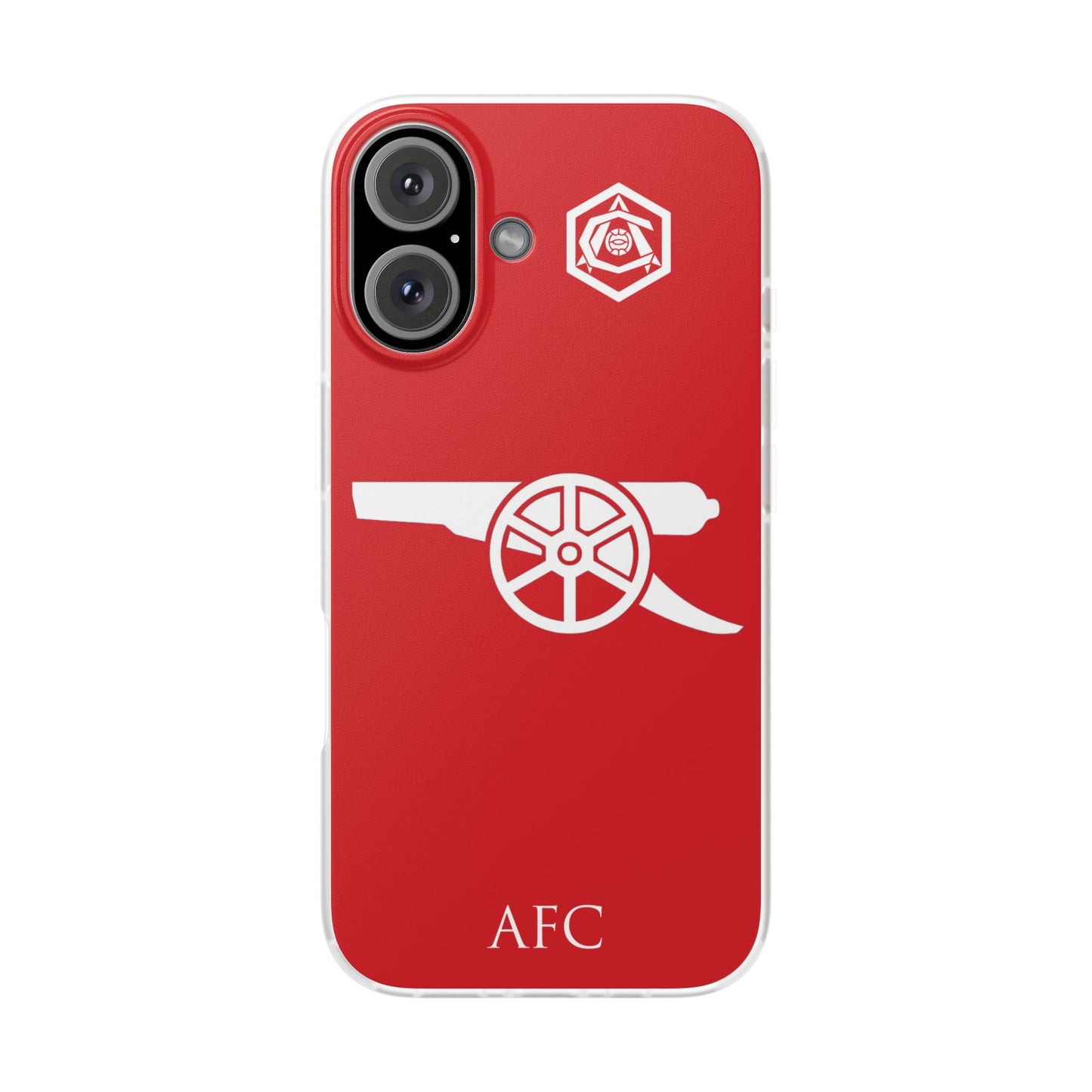 Arsenal Cannon & Monogram Red iPhone Flexi Case - iPhone 16, 15, 14, Plus/Pro/Pro Max