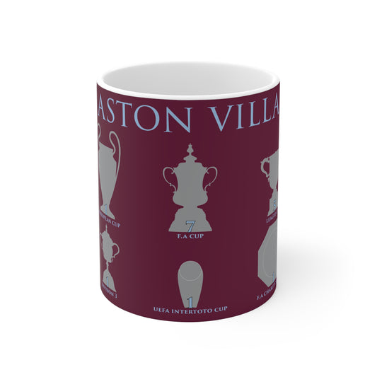 Aston Villa Trophies Mug - Claret