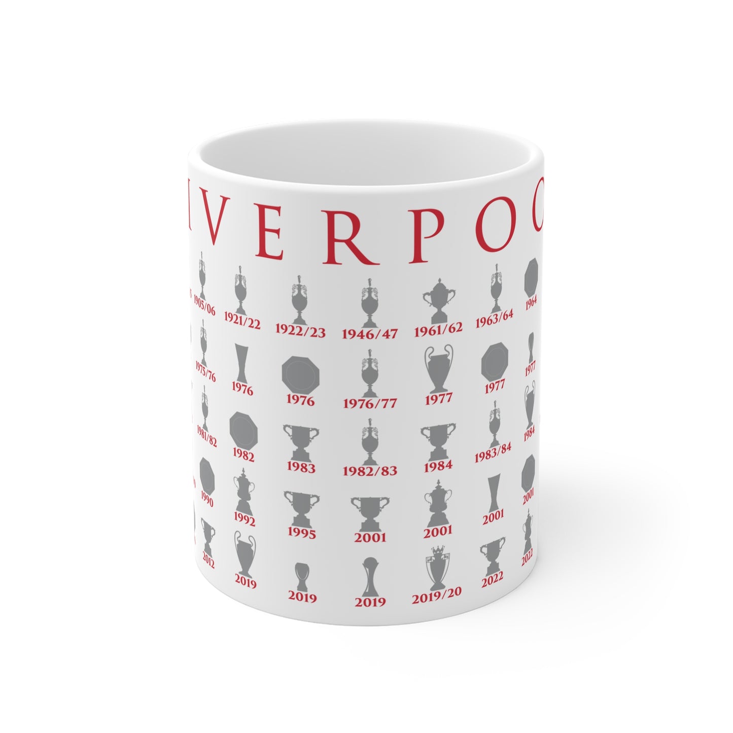 Liverpool Trophies Collection Mug - White