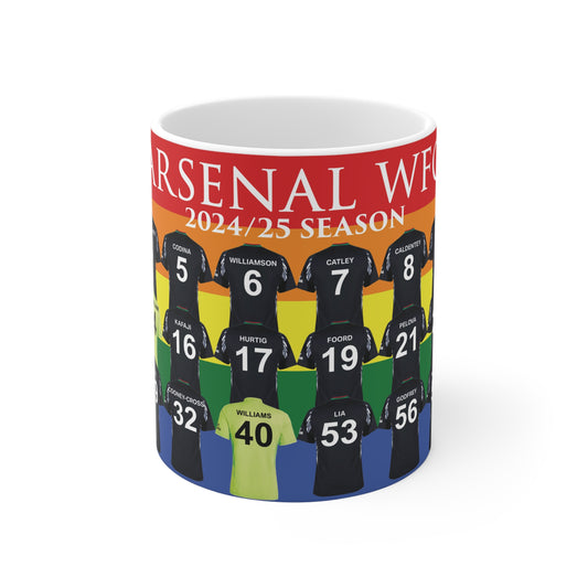 Arsenal Women Away Kit Mug - Rainbow