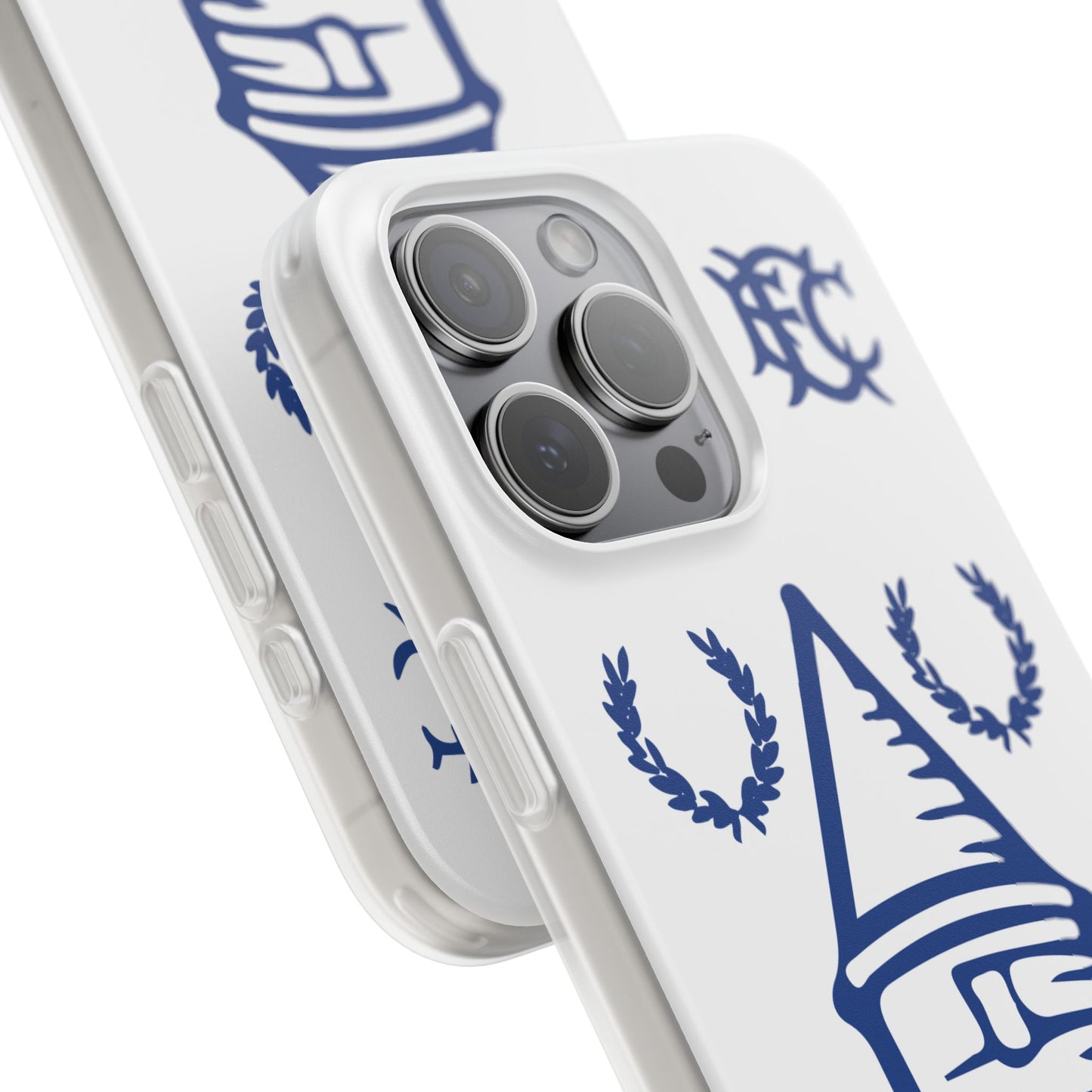 Everton Tower & Monogram White iPhone Flexi Case - iPhone 16, 15, 14 Plus/Pro/Pro Max