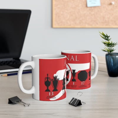 Arsenal Trophies Mug - Red - White Cannon