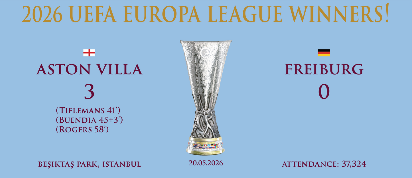 Aston Villa Europa League Winners Mug - Blue