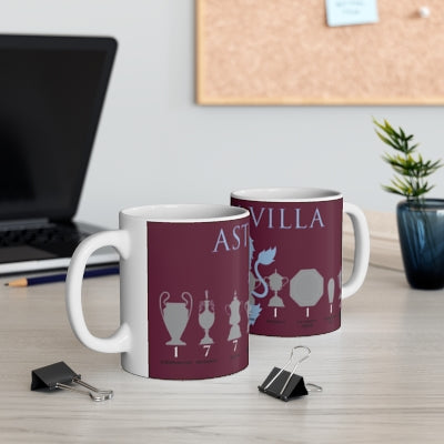 Aston Villa Trophies & Lion Mug - Claret