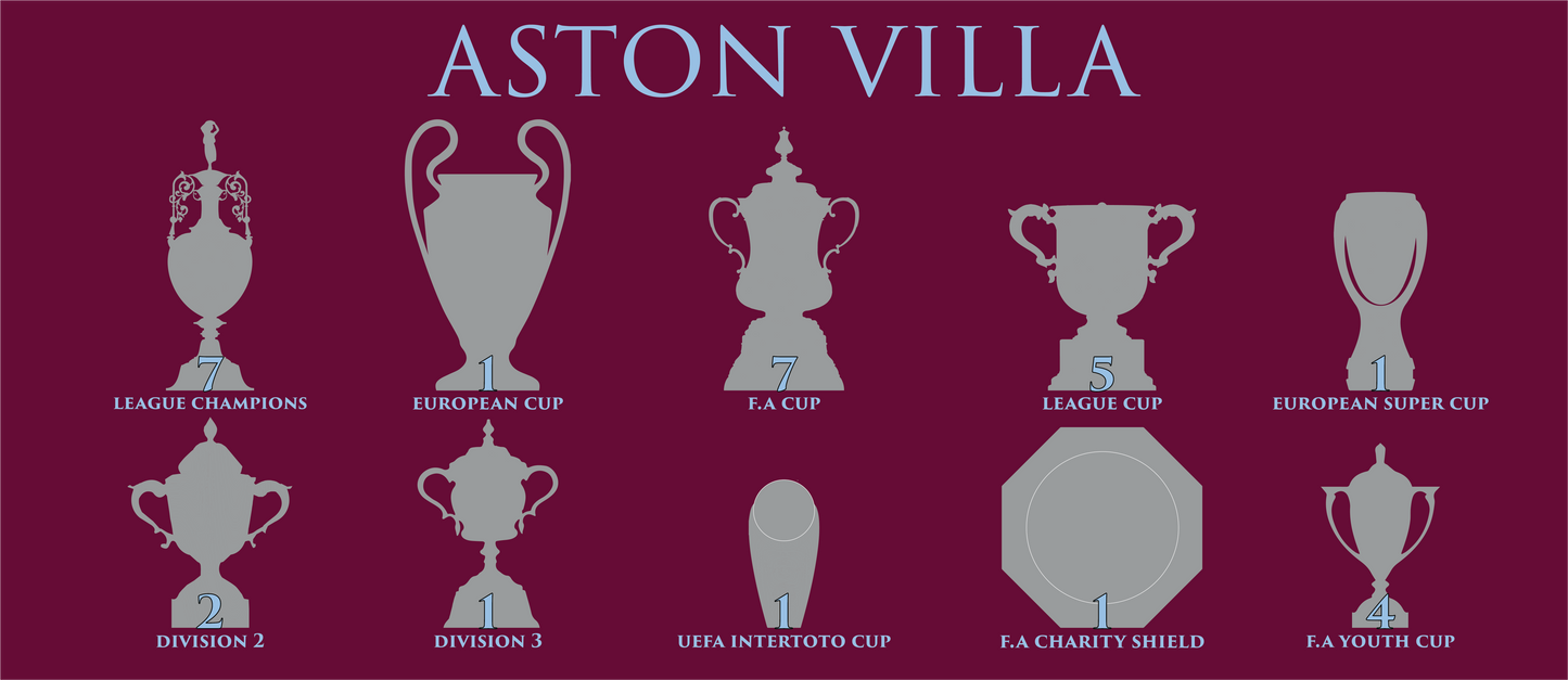 Aston Villa Trophies Mug - Claret