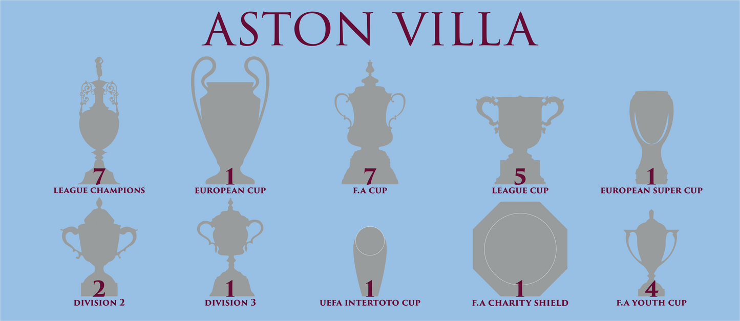 Aston Villa Trophies Mug - Blue