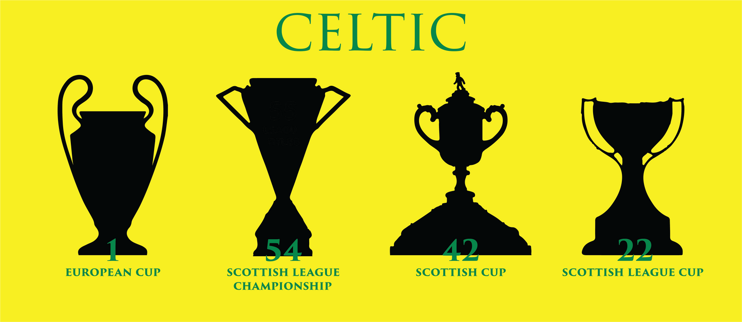 Celtic Trophies Mug - Yellow