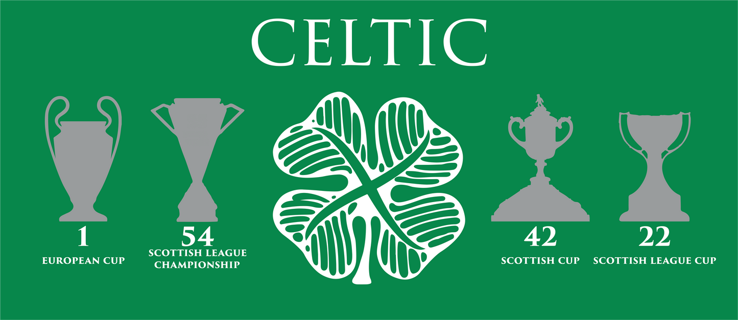 Celtic Trophies & Clover Mug - Green