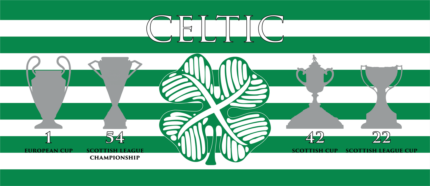 Celtic Trophies & Clover Mug - Hoops