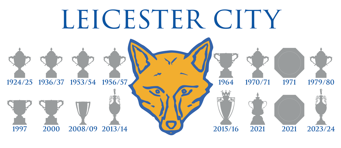 Leicester City Trophies & Fox Mug - White