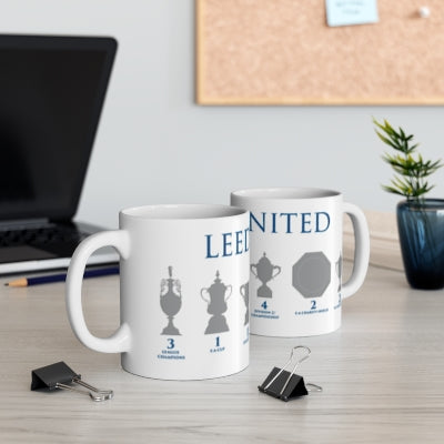 Leeds United Trophies Mug - White