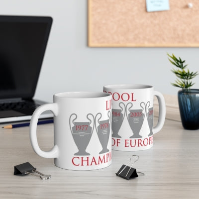 Liverpool Champions of Europe Mug - White