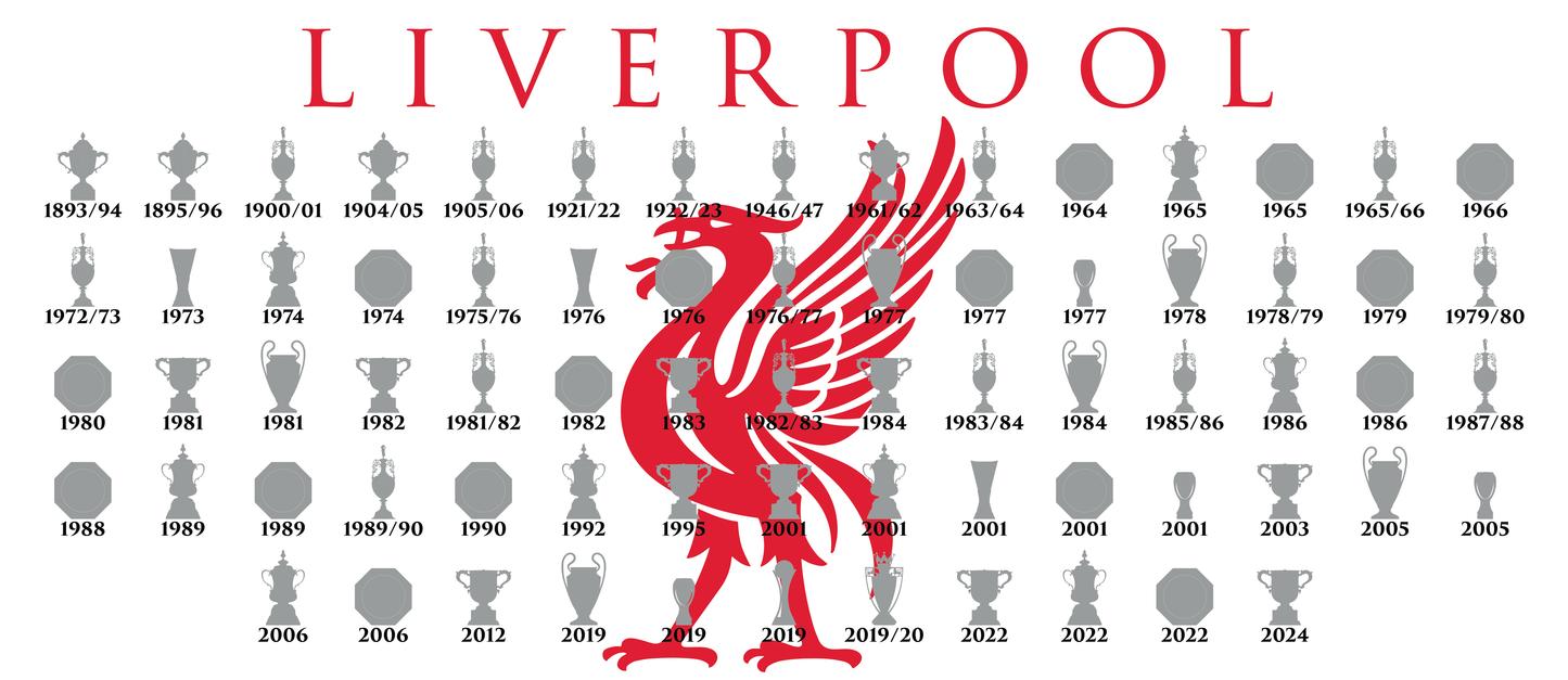 Liverpool Trophies Collection & Liver Bird Mug - White