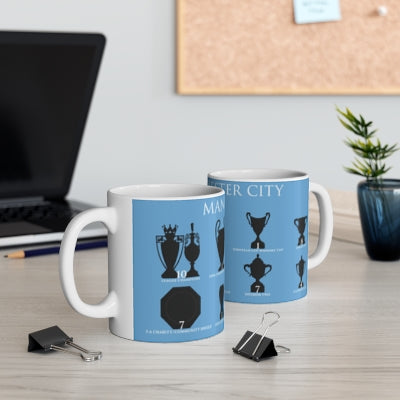 Manchester City Trophies Mug - Light Blue