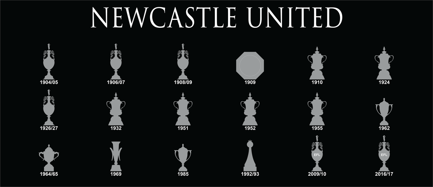 Newcastle United Trophies Collection Mug - Black