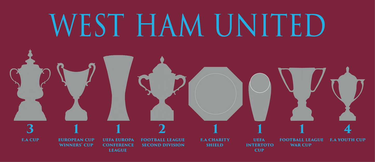 West Ham United Trophies Mug - Claret
